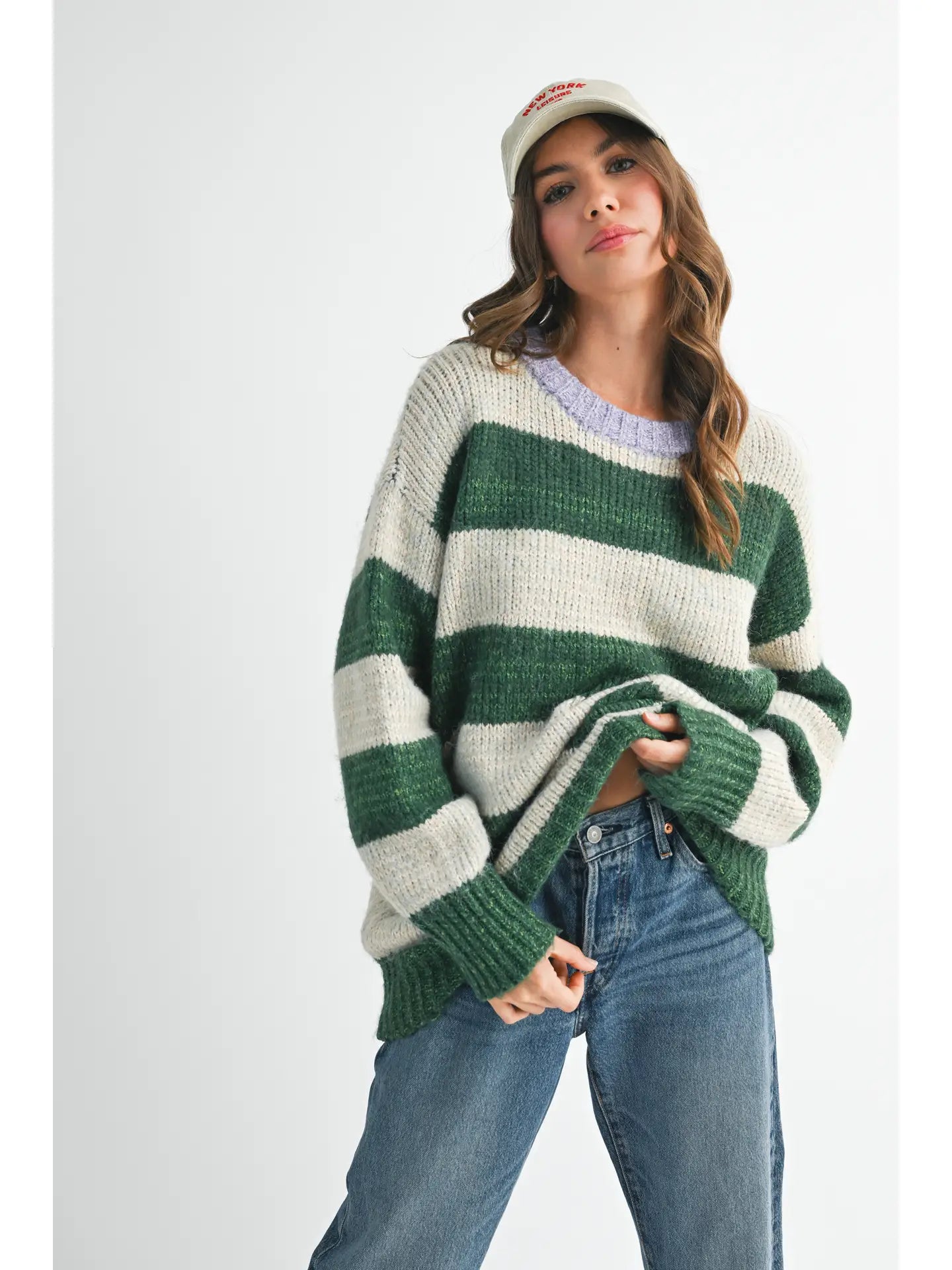 PHOEBE OVERSIZED STRIPED SWEATER