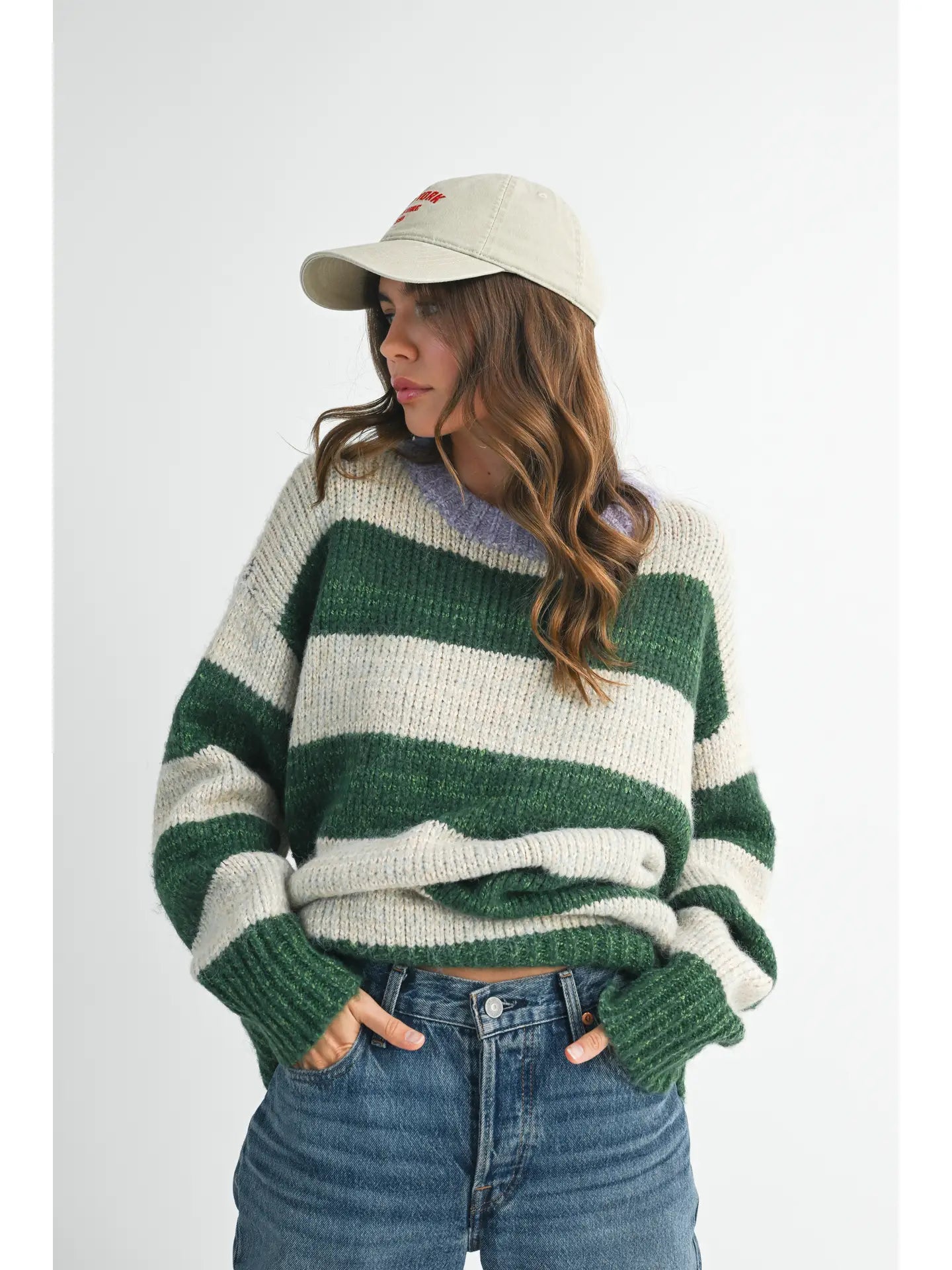 PHOEBE OVERSIZED STRIPED SWEATER