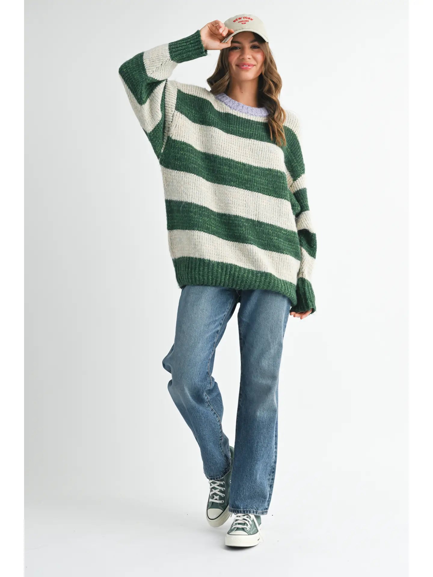 PHOEBE OVERSIZED STRIPED SWEATER