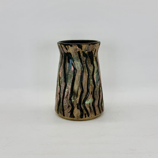 GISELLE GRAY & CREAM PATTERNED MITTENS