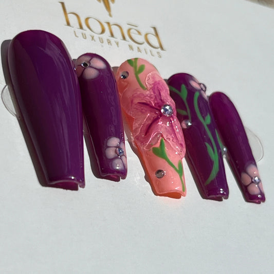 GISELLE GRAY & CREAM PATTERNED POM HAT