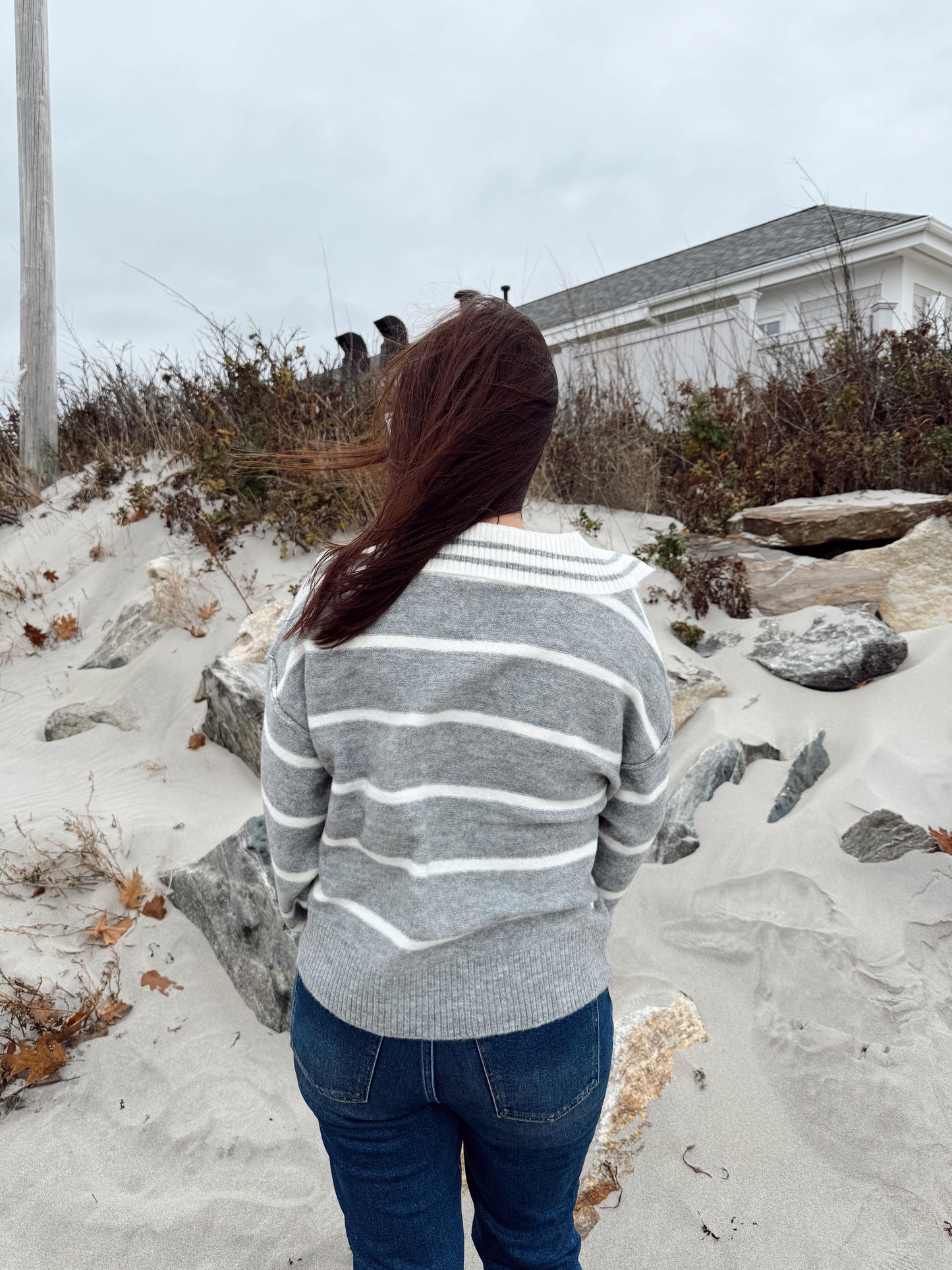 KEARA KNIT STRIPED SWEATER