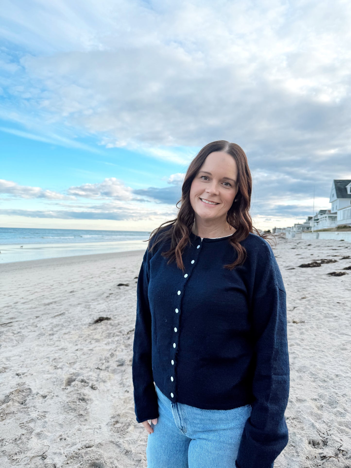 EVERLY ESSENTIAL BUTTON DOWN CARDIGAN