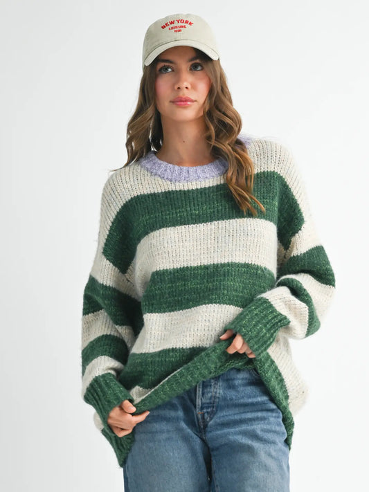 PHOEBE OVERSIZED STRIPED SWEATER
